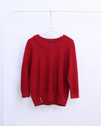 Knit Top in Red or Pink