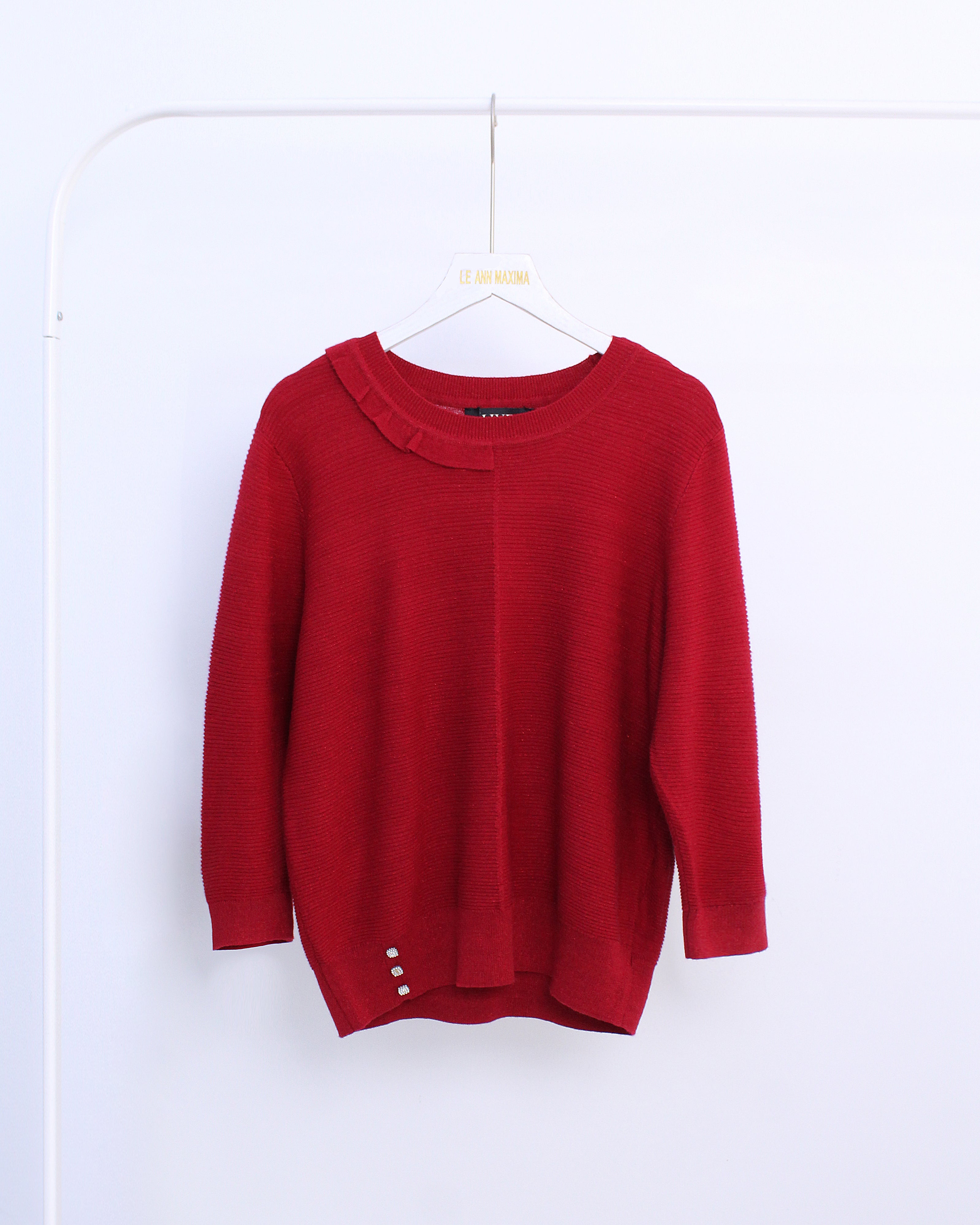 Knit Top in Red or Pink