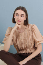 Elena Ruffle Front Top