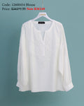 Embroidered Bali-style Top in Cream