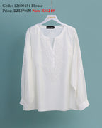 Embroidered Bali-style Top in Cream
