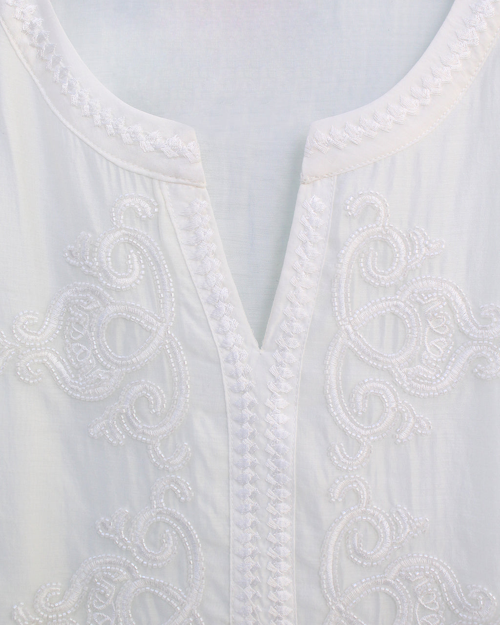 Embroidered Bali-style Top in Cream
