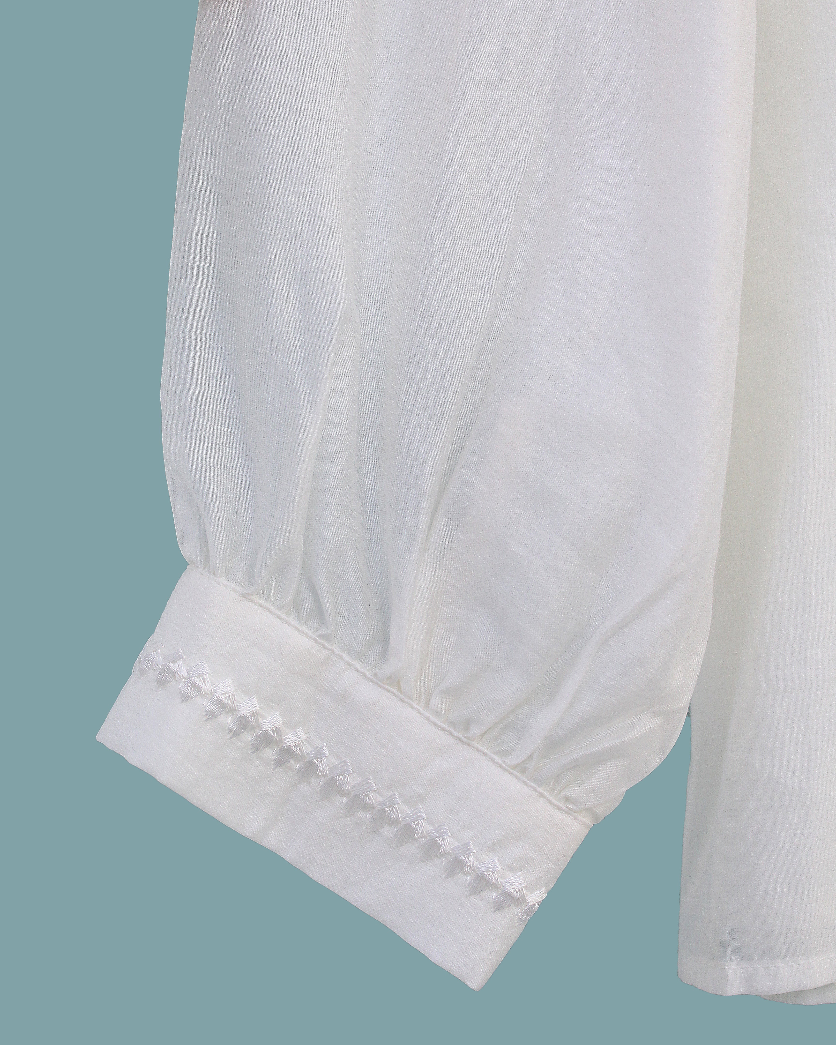 Embroidered Bali-style Top in Cream