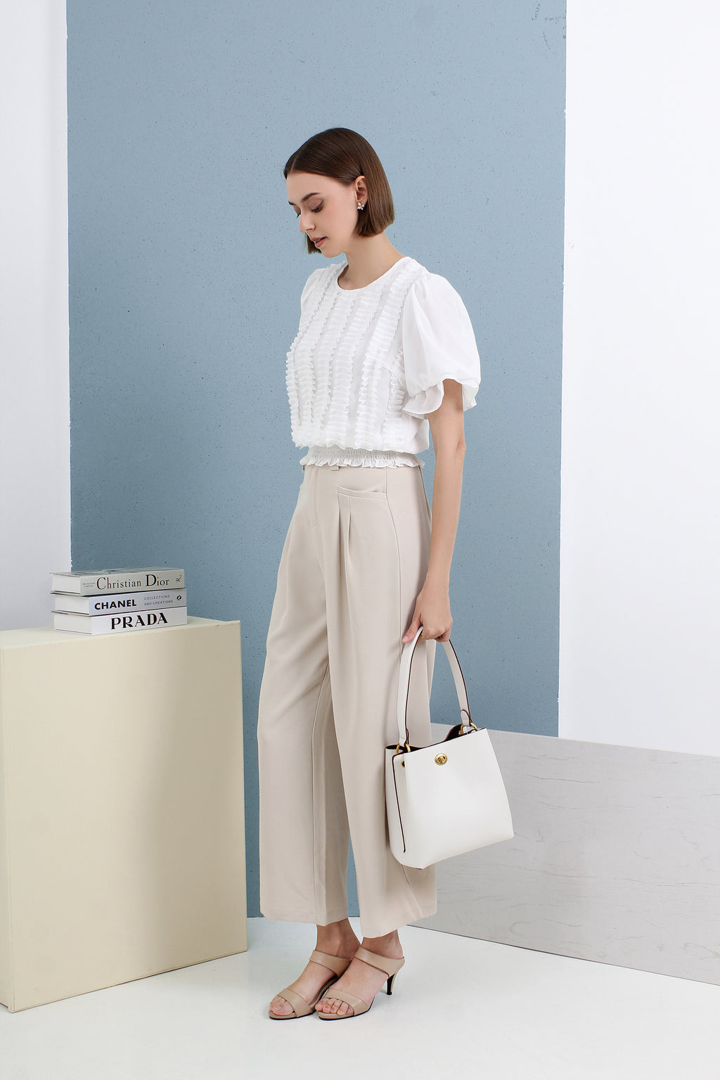 Elena Ruffle Front Top