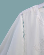 Embroidered Bali-style Top in Cream
