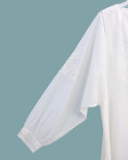 Embroidered Bali-style Top in Cream