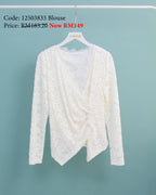 Lea Wrap Blouse in White (M size)
