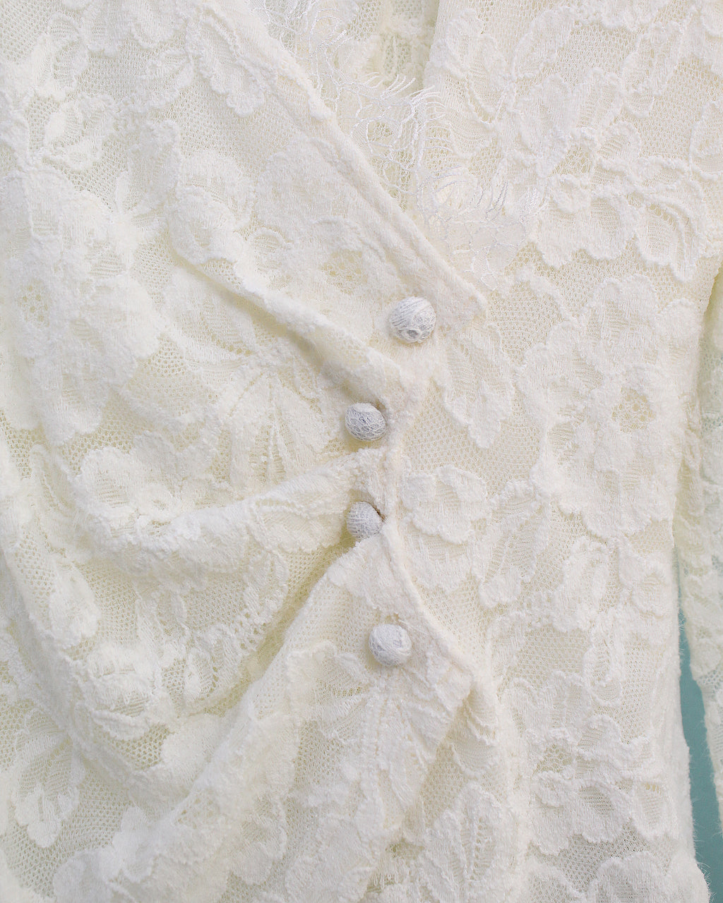 Lea Wrap Blouse in White (M size)