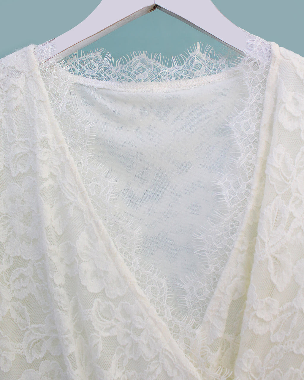 Lea Wrap Blouse in White (M size)