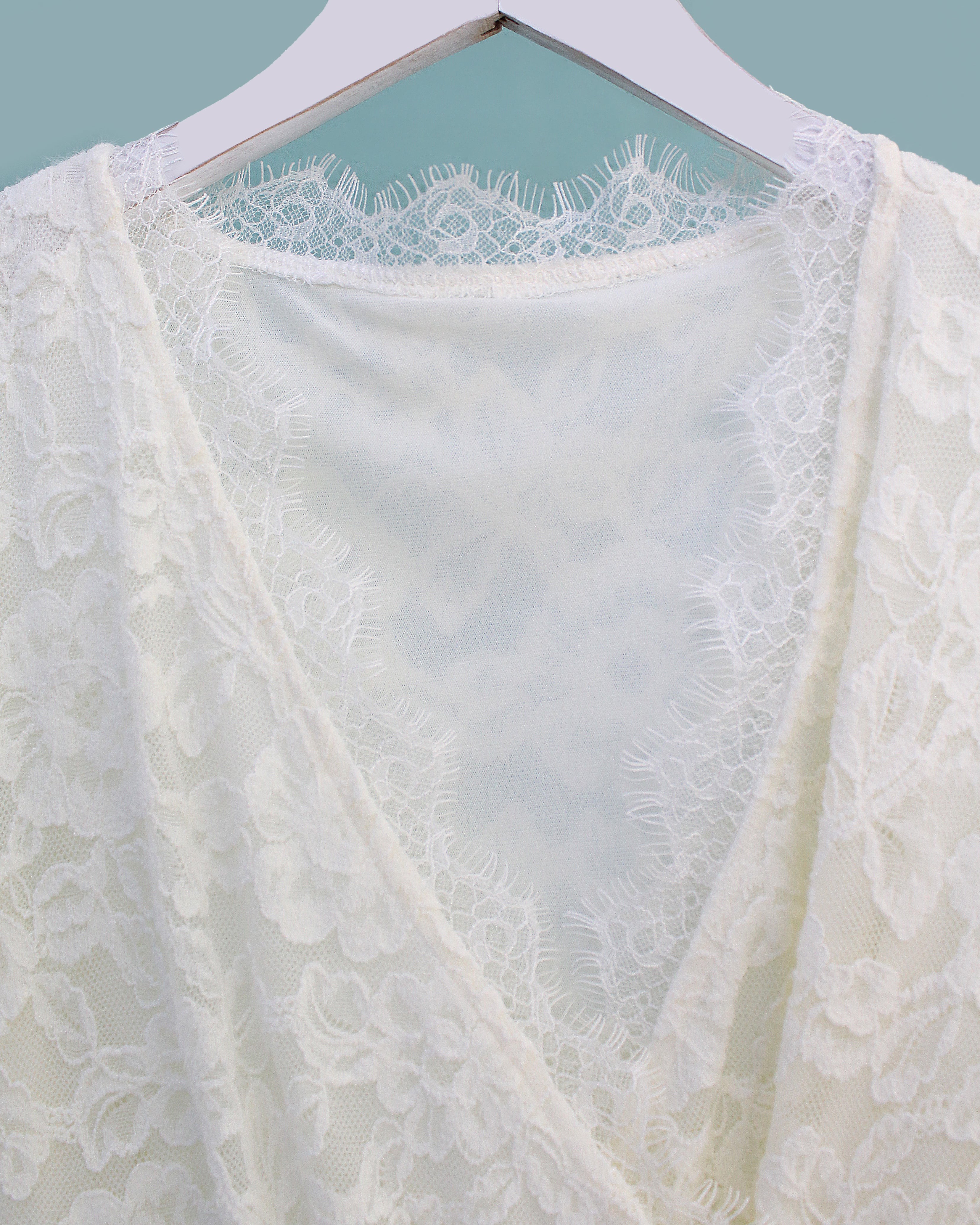 Lea Wrap Blouse in White (M size)