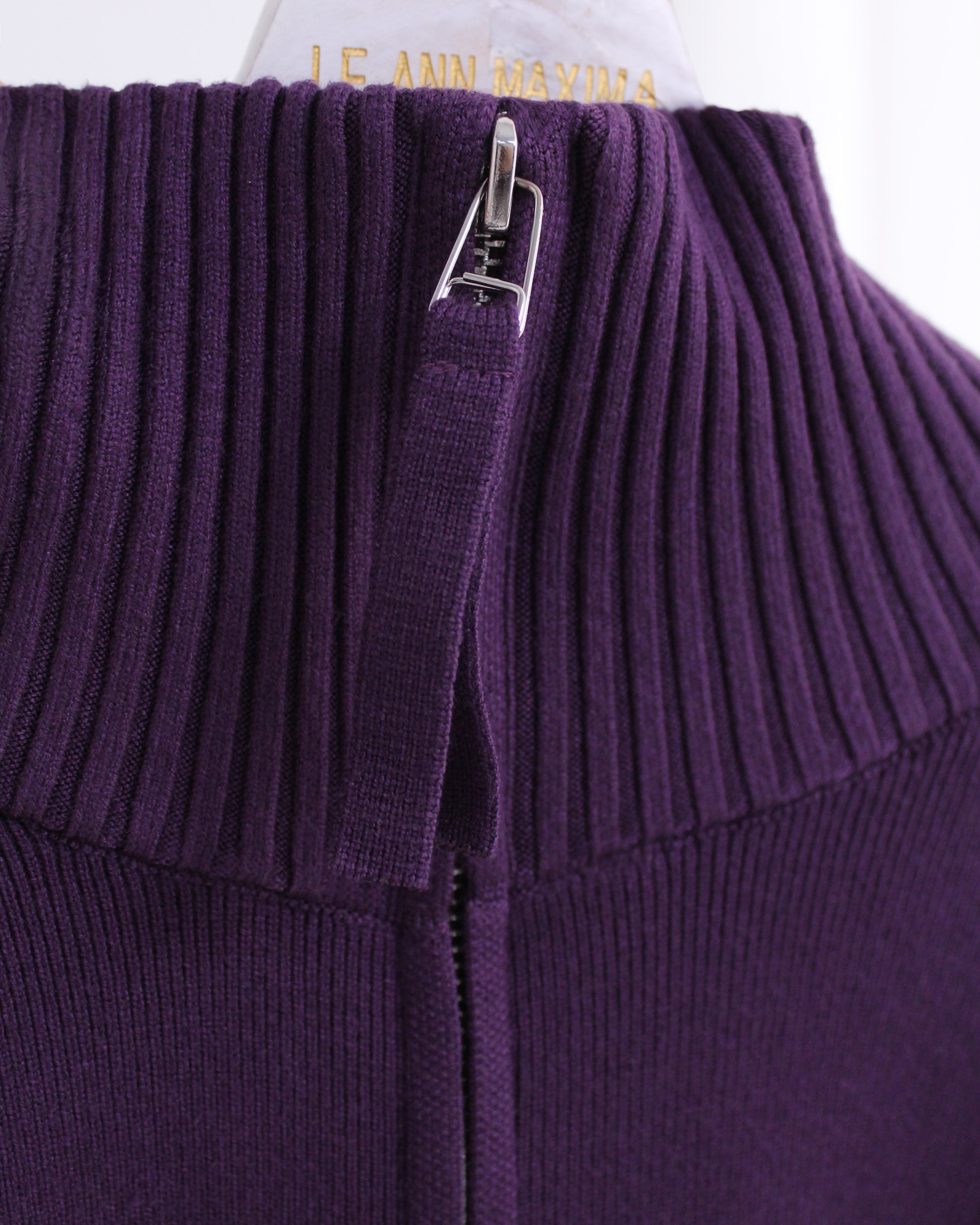 Half Zip Sweater in Purple [Free Size]