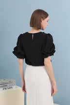 Elena Ruffle Front Top