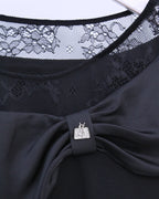Big Bow Blouse in Black (L size)