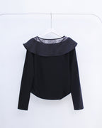 Big Bow Blouse in Black (L size)