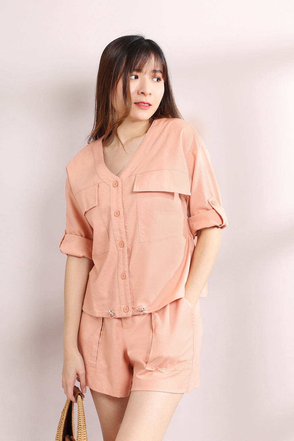 Linen High Waist Shorts