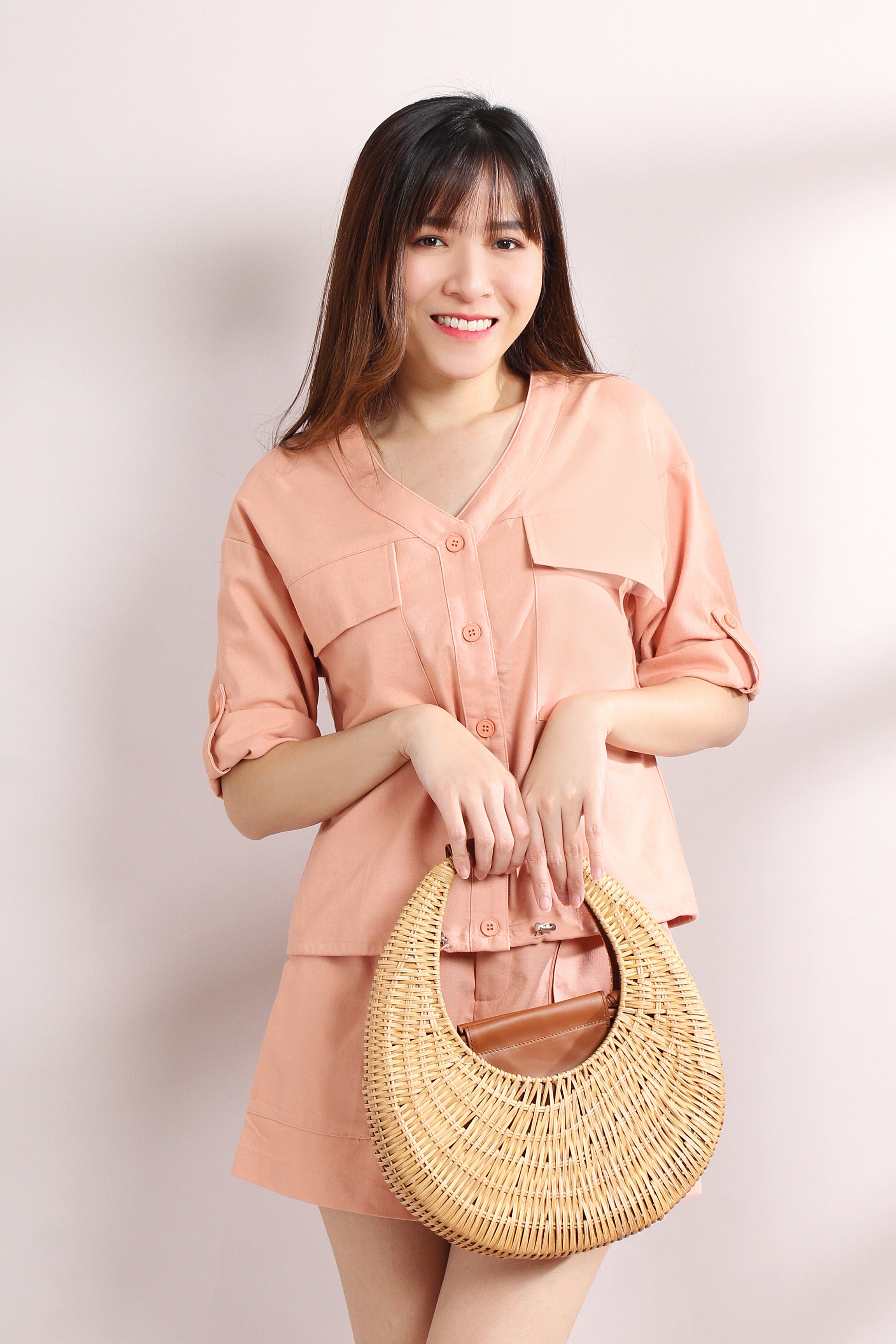 Linen High Waist Shorts