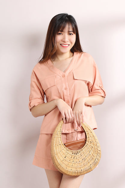 Linen High Waist Shorts