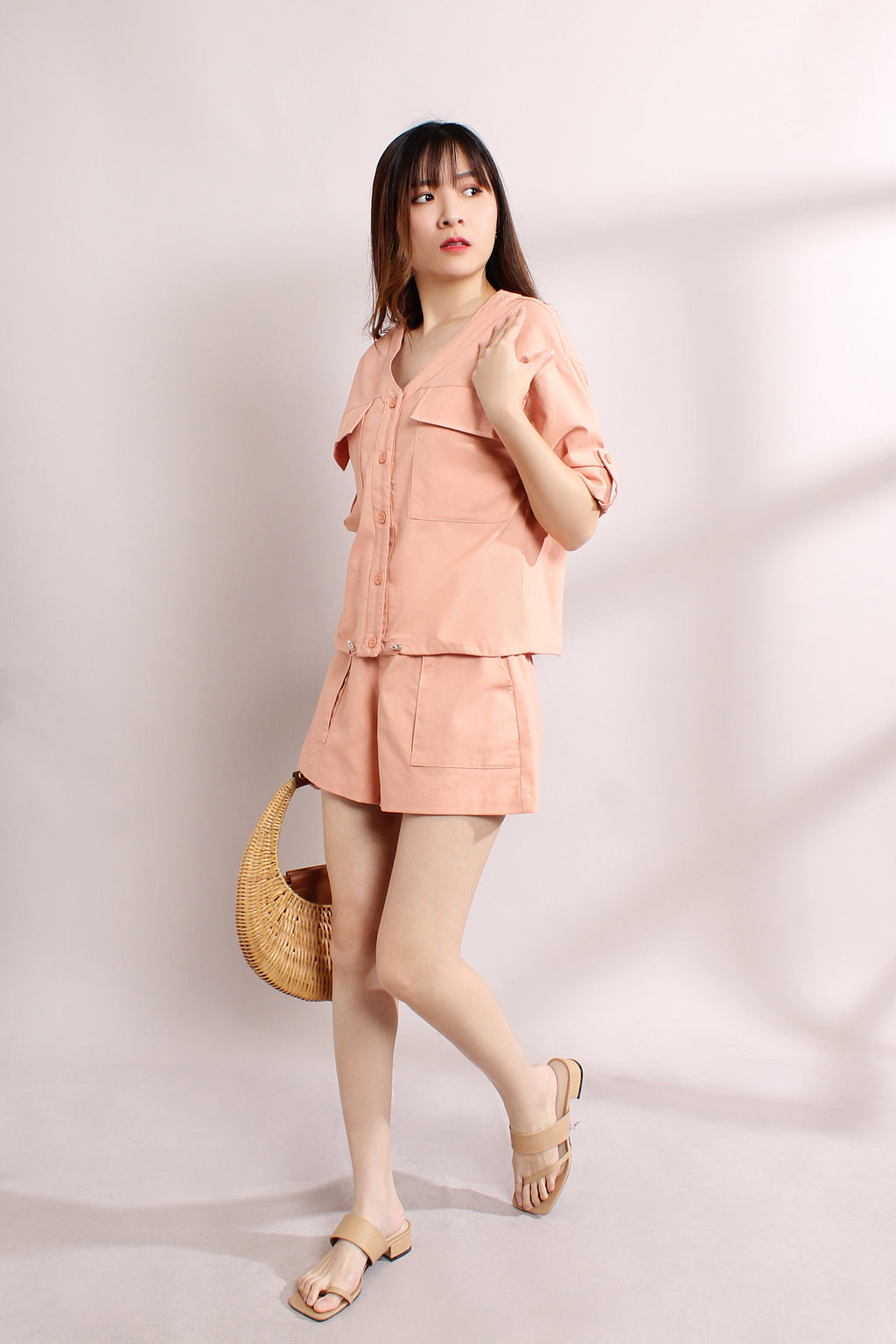 Linen High Waist Shorts