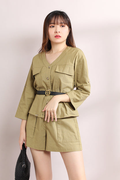 Linen High Waist Shorts