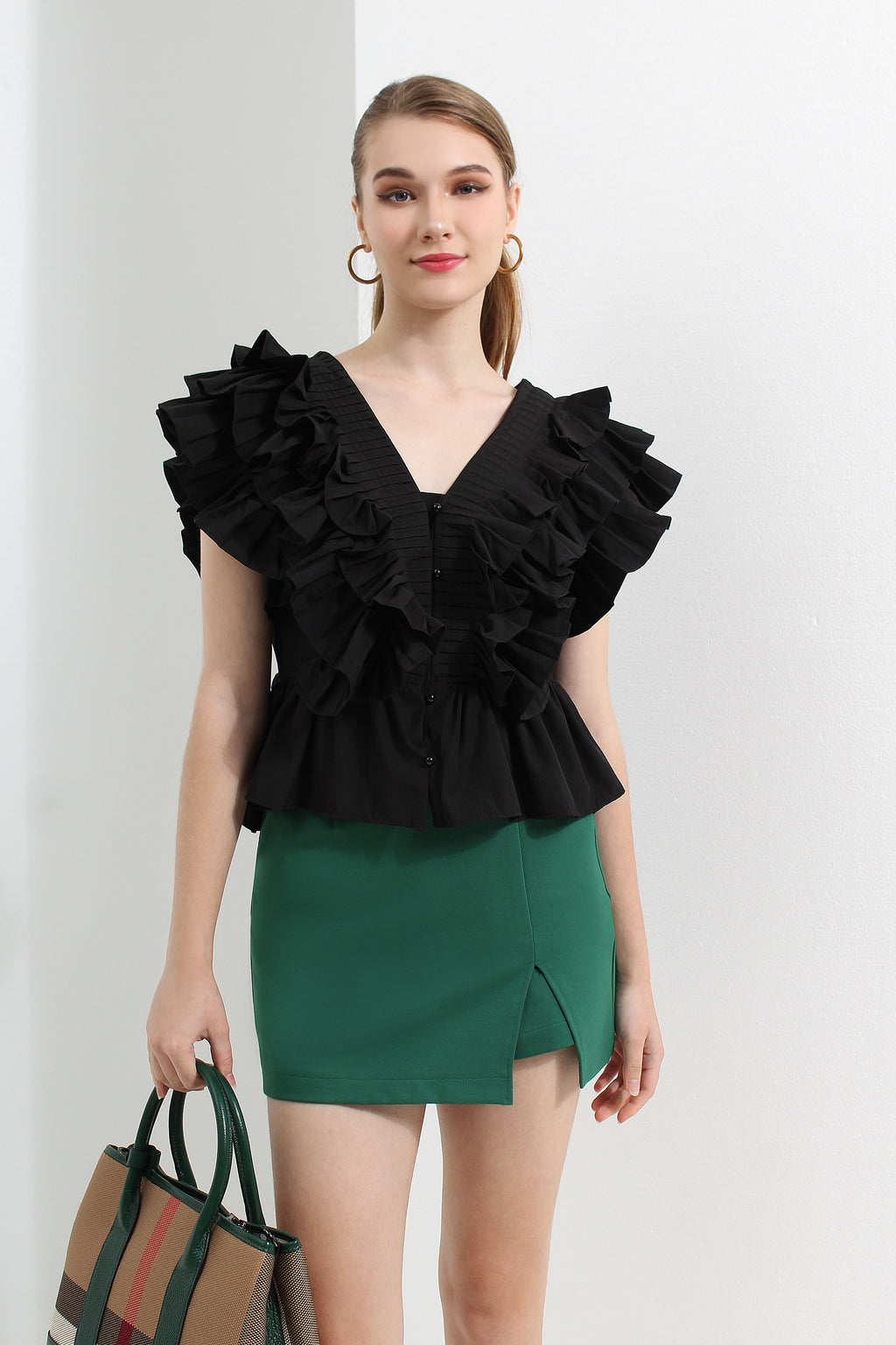 Side Slit Mini Skirt