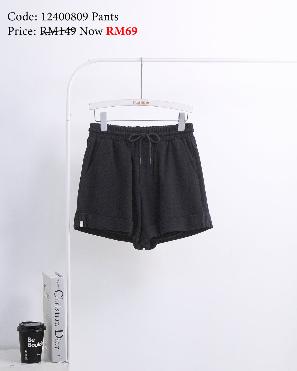 Drawstring Shorts In Black