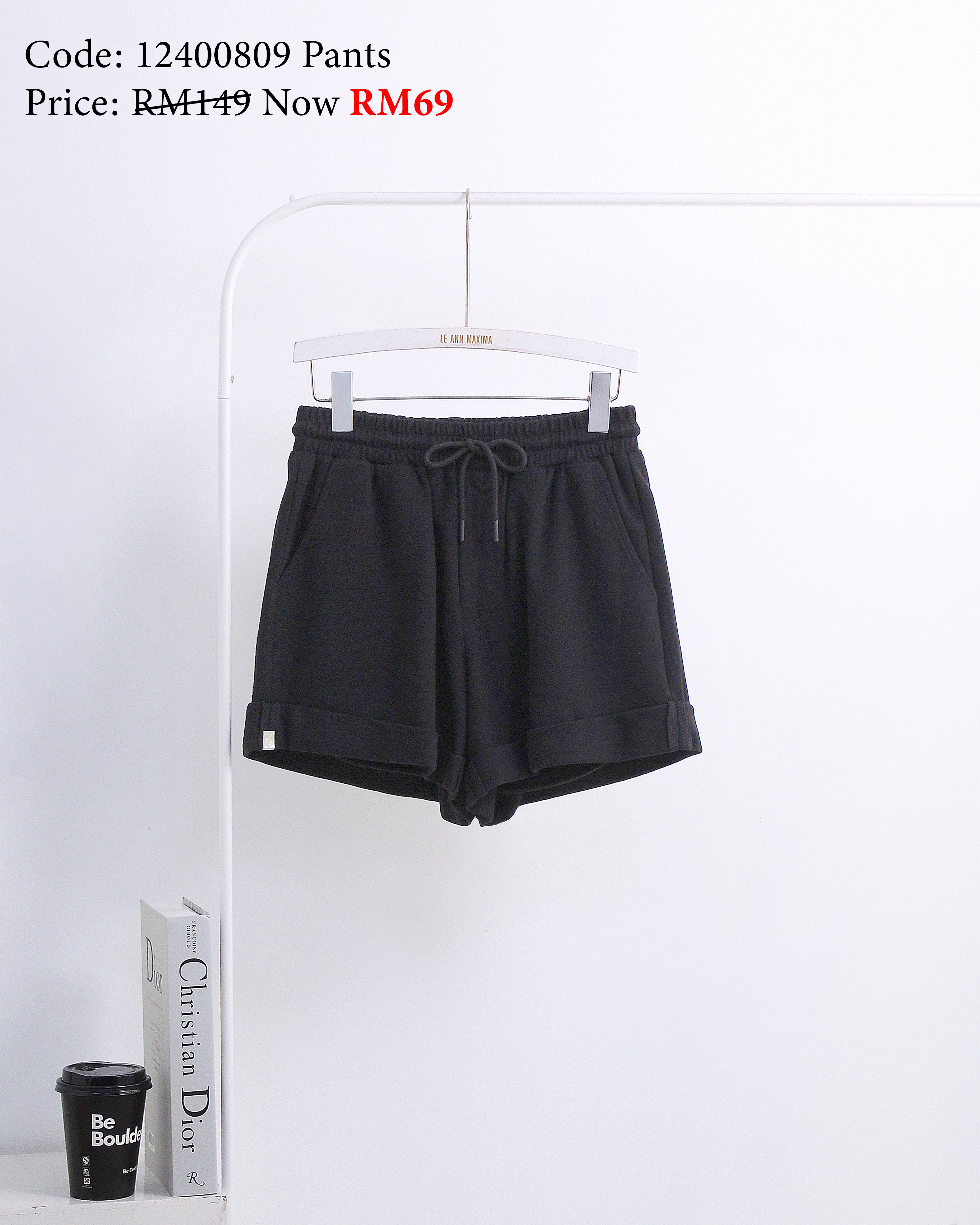 Drawstring Shorts In Black