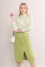 Midi Skirt With Front Split