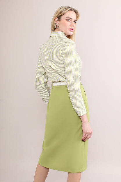 Midi Skirt With Front Split