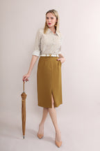 Midi Skirt With Front Split