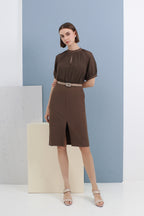 Sienna Chiffon Contrast Midi Dress
