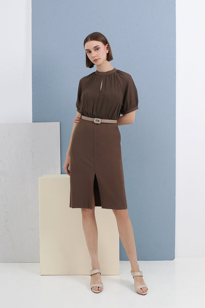 Sienna Chiffon Contrast Midi Dress