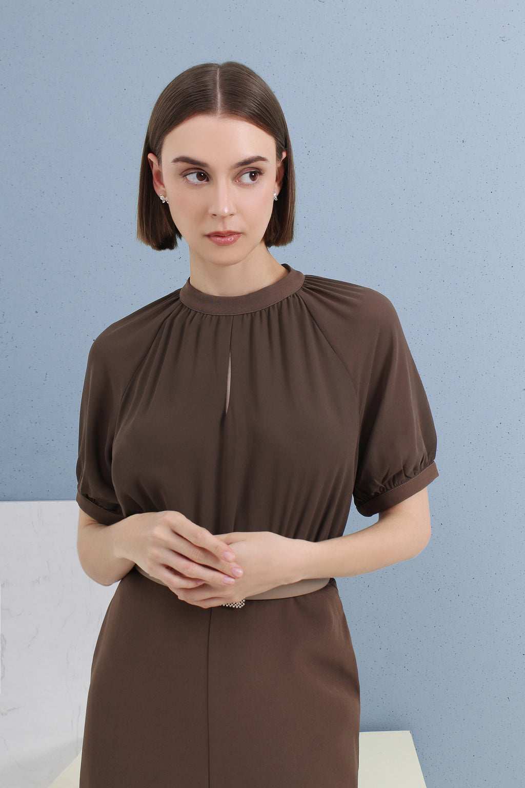 Sienna Chiffon Contrast Midi Dress