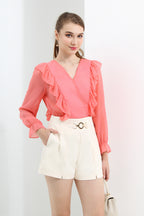 High Waist Belt Shorts