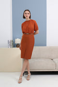 Sienna Chiffon Contrast Midi Dress