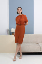 Sienna Chiffon Contrast Midi Dress