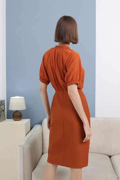 Sienna Chiffon Contrast Midi Dress