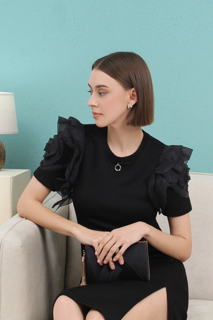 Elara Ruffle Bodycon Dress