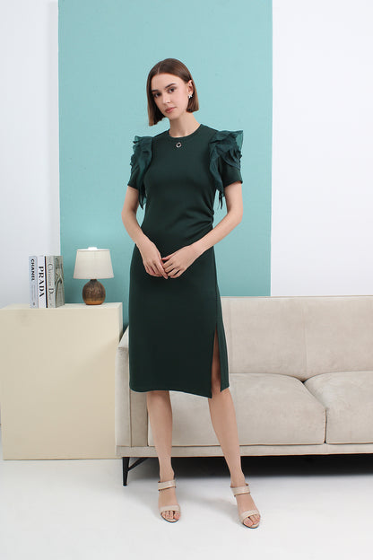 Elara Ruffle Bodycon Dress