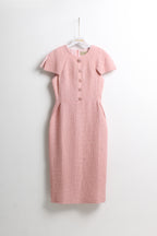 Soft Pink Tweed Dress (L size)