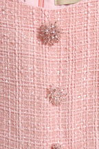Soft Pink Tweed Dress (L size)