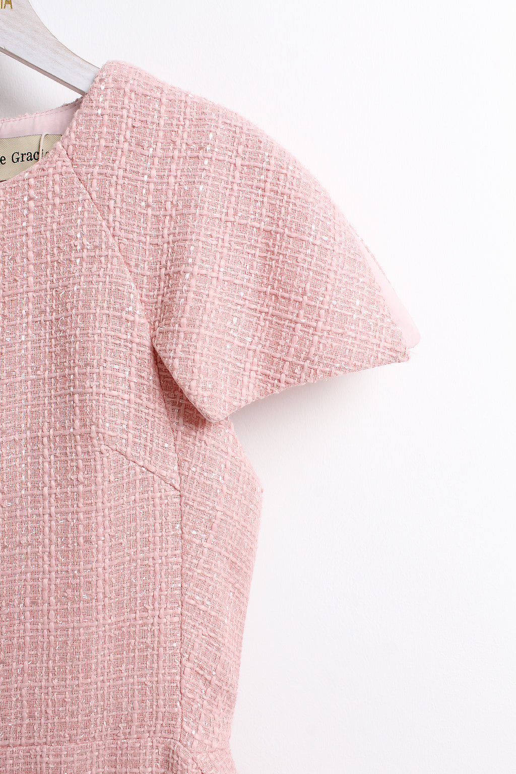 Soft Pink Tweed Dress (L size)