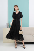 Ruffled Puff Sleeve Dress