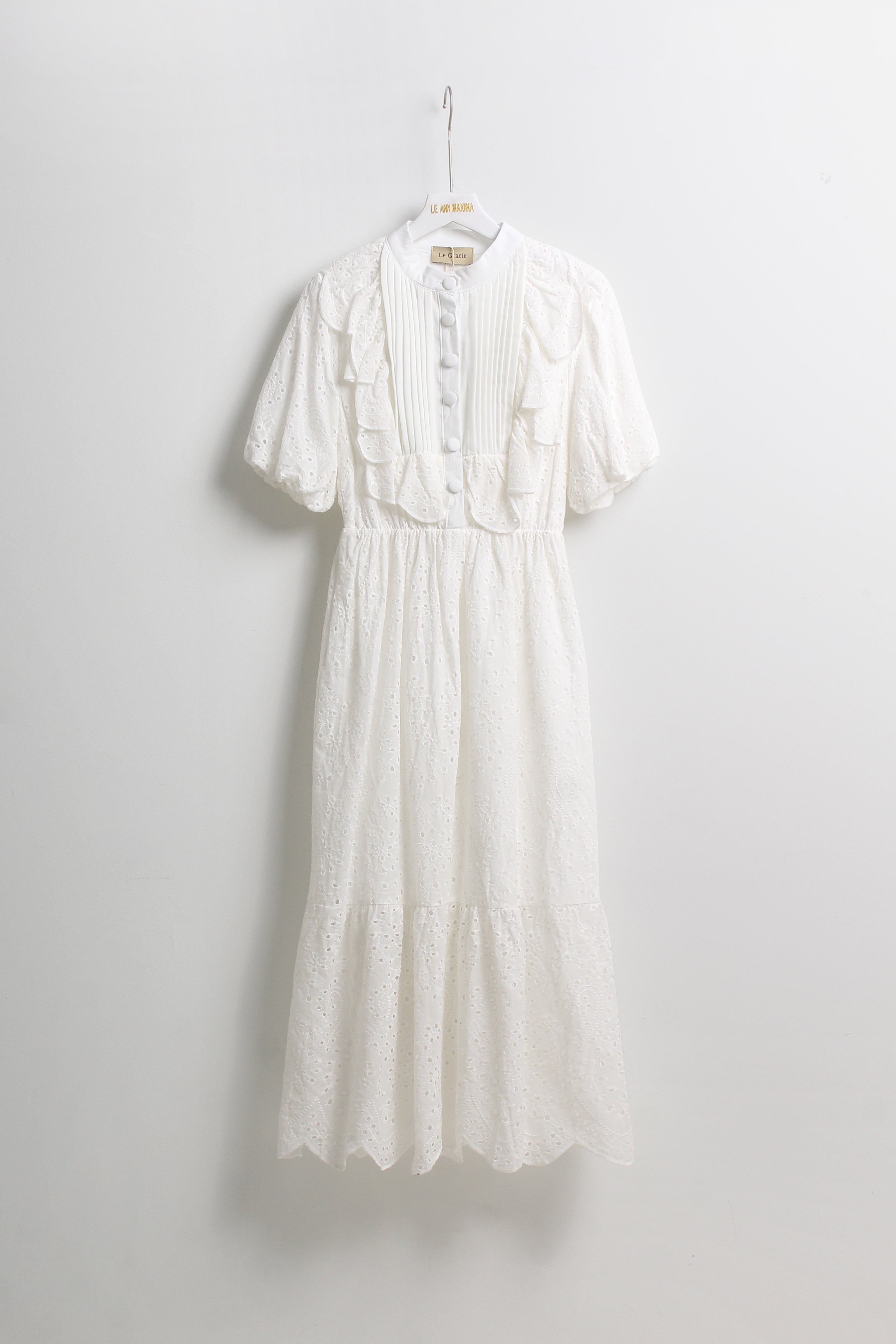 Lace Ruffle Dress (Free size)