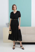 Ruffled Puff Sleeve Dress