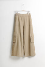 Wide Leg Cargo Pants【含有橡筋】