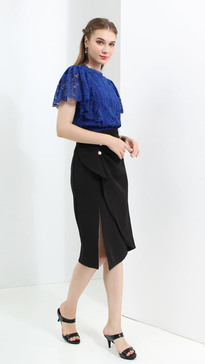 Anahita Flare Sleeves Blouse in Lace