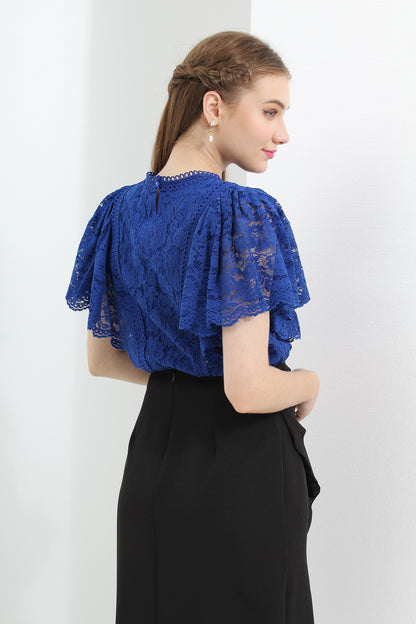 Anahita Flare Sleeves Blouse in Lace