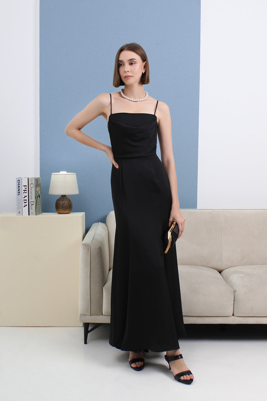 Kaia Satin Silk Maxi Dress