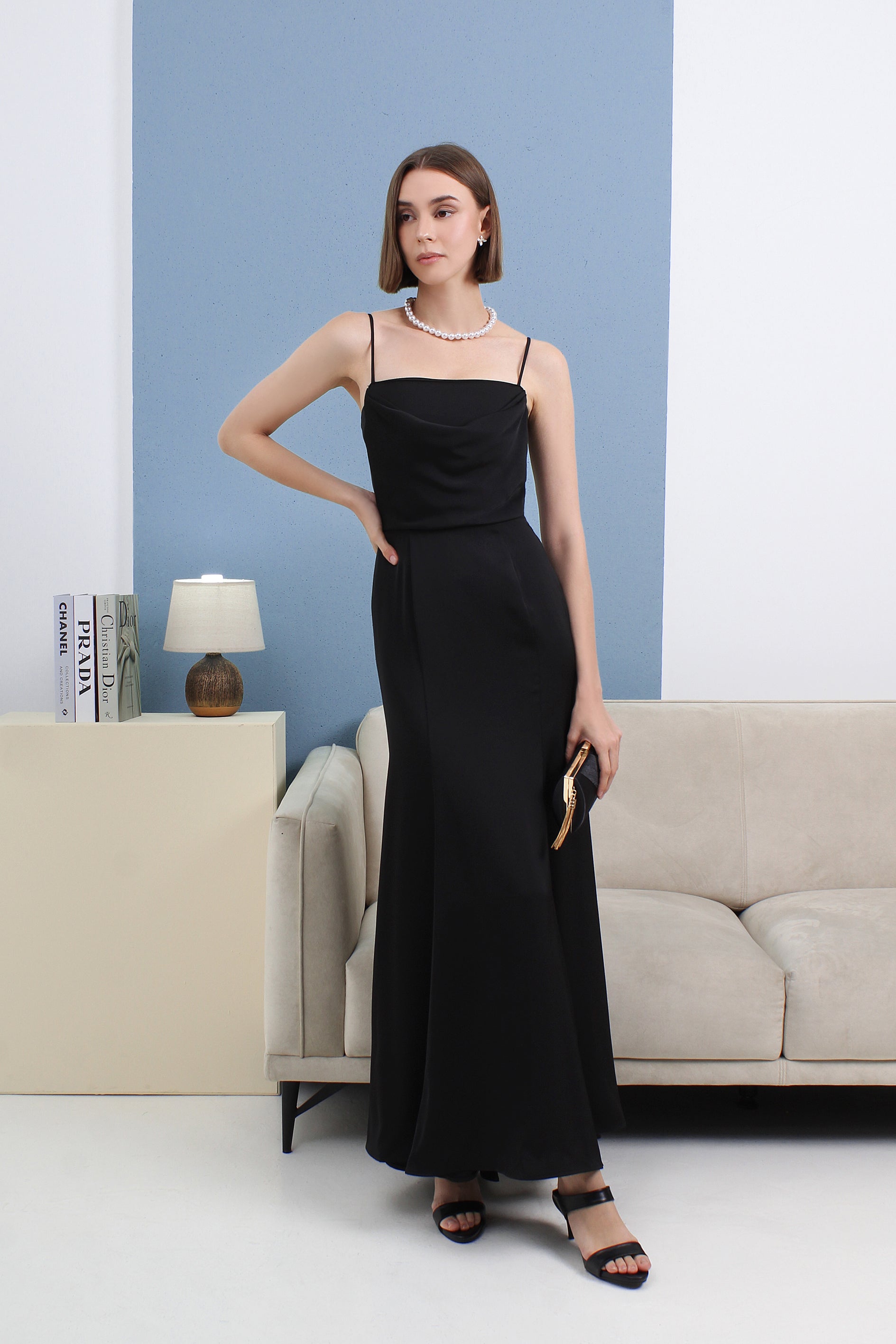 Kaia Satin Silk Maxi Dress