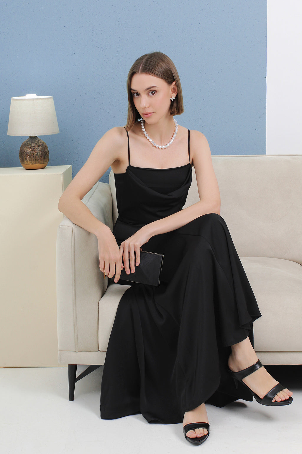 Kaia Satin Silk Maxi Dress